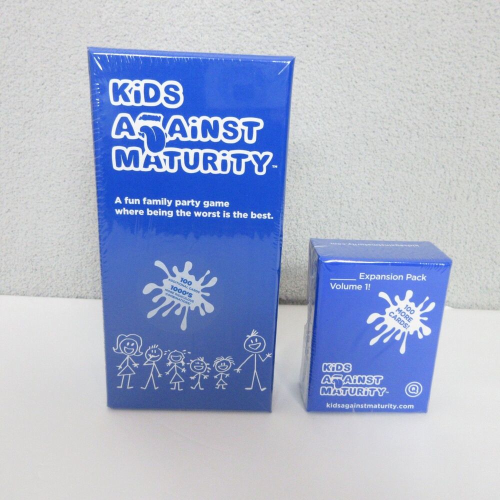 Kids Against Maturity Core Game & Expansion Packs 1 Card Game for All New/Sealed